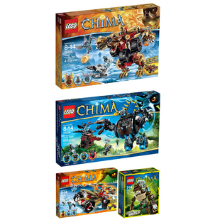 全新LEGO乐高70220气功传奇CHIMA剑齿虎70225维克熊