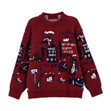 男童毛衣新款秋冬款男孩大儿童冬装套头加厚上衣洋气针织衫潮，童装毛衣，摩比熊