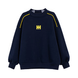 儿童装男童冬季一体加绒卫衣新款中大童款加厚男孩上衣潮，童装卫衣/绒衫，摩比熊