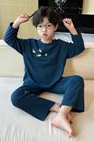 男童春秋款睡衣新款儿童套装中大童秋季男孩秋装长袖家居服潮，童装家居服（睡衣），摩比熊