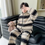 新款秋冬款男童加厚加绒保暖睡衣中大儿童时髦休闲家居服潮牌，童装家居服（睡衣），摩比熊