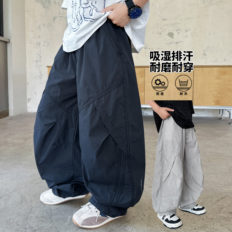 男童夏装防蚊裤新款童装儿童夏季大童薄款宽松休闲男孩裤子潮，童装裤子，摩比熊