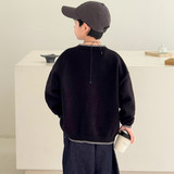 男童毛衣秋冬款新款中大童时尚休闲百搭加厚保暖套头针织衫，童装毛衣，摩比熊