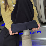 女童年冬季新款小清新十字花刺绣加绒弯刀裤女大童保暖休闲裤，童装裤子，摩比熊