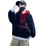 儿童装男童冬装加绒连帽卫衣新款大童款男孩运动加厚上衣，童装卫衣/绒衫，摩比熊