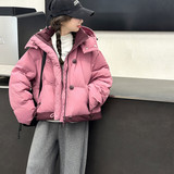 女童棉服冬季新款儿童夹棉冬装女孩加厚面包服女大童棉衣外套，童装棉衣，摩比熊