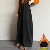 女童加绒糯米裤年秋冬新款休闲弯刀裤中大阔腿长裤，童装裤子，摩比熊