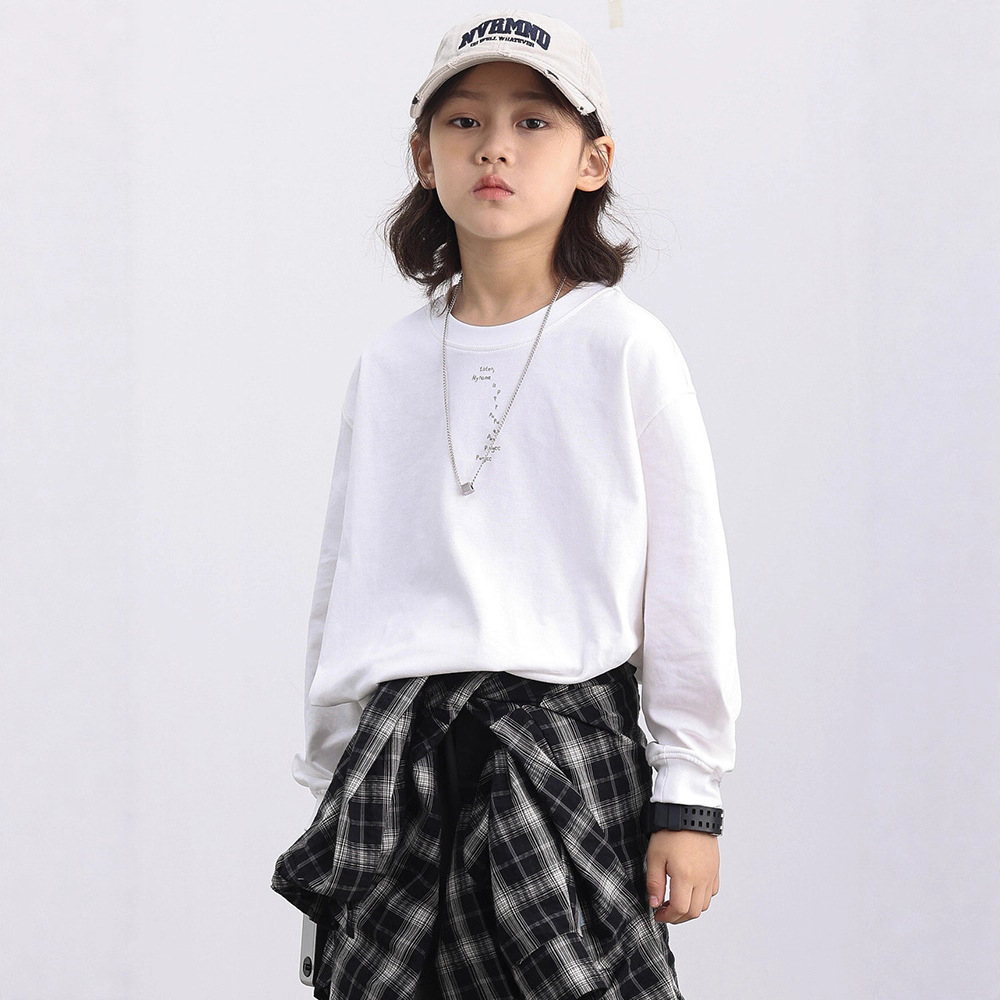 男童白色打底衫秋季新款潮T潮酷儿童长袖t恤宽松男孩早秋上衣,童装T恤,摩比熊 男童白色打底衫秋季新款潮T潮酷儿童长袖t恤宽松男孩早秋上衣,童装T恤,摩比熊