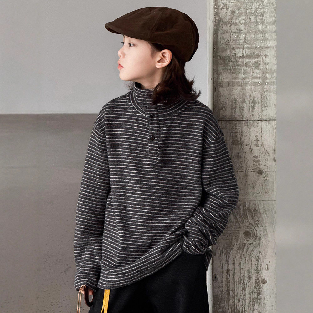 儿童装男童冬装毛衣中大童秋冬款高领男孩冬季加厚针织打底衫，童装毛衣，摩比熊