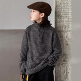 儿童装男童冬装毛衣中大童秋冬款高领男孩冬季加厚针织打底衫，童装毛衣，摩比熊