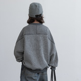 男童加绒卫衣款新款儿童装冬季一体绒打底衫大童冬装上衣，童装卫衣/绒衫，摩比熊