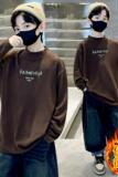 儿童装男童中领德绒打底衫T恤新款冬装双面绒保暖上衣潮，童装卫衣/绒衫，摩比熊