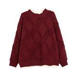 男童加厚红色毛衣冬季新款儿童中大童本命新年秋冬马年拜年服，童装毛衣，摩比熊