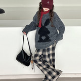 【单件】25839黑格裤