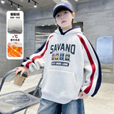 男童加绒红色卫衣冬季新款儿童中大童本命马年加厚新年服，童装卫衣/绒衫，摩比熊