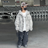 新款秋冬季男童休闲工装连帽夹棉外套中大儿童男孩冬季上衣潮，童装外套，摩比熊