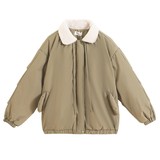 女童夹棉外套秋冬款新款女孩洋气冬装儿童女大童冬季加厚棉服，童装棉衣，摩比熊