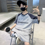 男童夏装套装夏季新款儿童夏款中大童潮酷帅气时髦男孩运动服，童装休闲套装，摩比熊