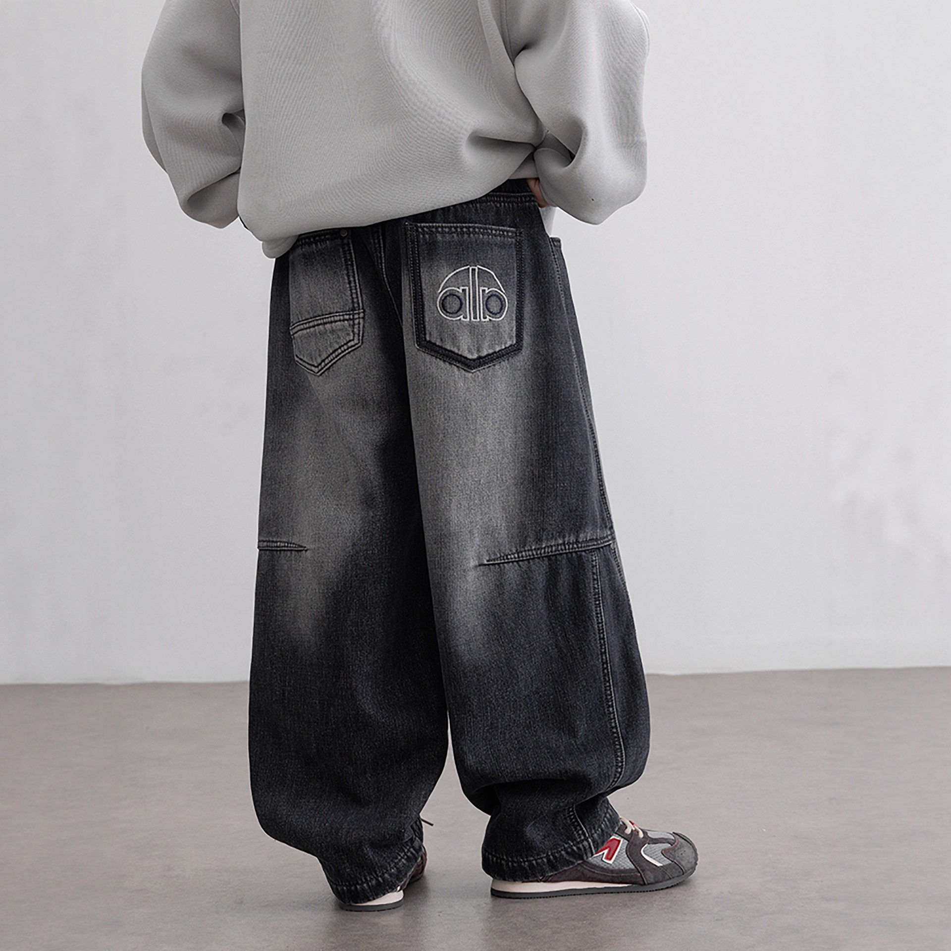 男童加绒牛仔裤秋冬款新款儿童冬季一体绒加厚裤子大男孩冬装，童装裤子，摩比熊