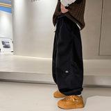 男童冬季一体加绒裤子新款大童秋冬款男孩加厚运动初中生，童装裤子，摩比熊