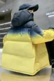 男童加棉加厚防风个性渐变棉衣冬季新款棉服新款大童冬装棉袄，童装棉衣，摩比熊