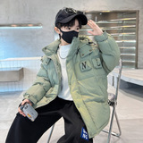 男童棉服新款儿童洋气时髦冬装加厚中大童男孩加棉棉衣外套潮，童装棉衣，摩比熊