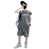 男童无袖套装夏装新款大童夏季薄款男孩帅气儿童运动衣服，童装休闲套装，摩比熊