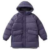 男童冬装中长款连帽棉服新款冬季儿童中大童加厚棉衣，童装棉衣，摩比熊