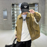 男童外套春秋款新款中大童男孩秋季帅酷防风皮衣炸街夹克潮装，商品下架区，摩比熊