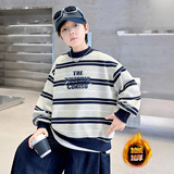 儿童装男童冬装加绒卫衣新款男孩中大童冬季上衣加厚打底衫潮，童装卫衣/绒衫，摩比熊