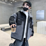 男童冬装夹棉拼接牛仔毛毛衣外套冬季新款儿童连帽加厚上衣潮,童装棉衣,摩比熊, 男童冬装夹棉拼接牛仔毛毛衣外套冬季新款儿童连帽加厚上衣潮,童装棉衣,摩比熊,