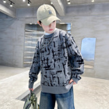 男童毛衣秋冬款新款韩版儿童冬装针织衫潮中大童线衣加厚痞帅，童装毛衣，摩比熊