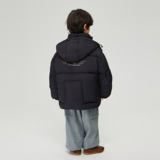 冬季新年款儿童加厚洋气红连帽外套男中大童发热保暖面包棉服，童装棉衣，摩比熊