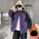 男童冬装棉衣外套年新款冬季加厚中大儿童男孩派克服冬款棉服，童装棉衣，摩比熊