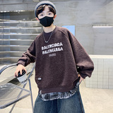 男童加绒卫衣新款儿童冬季一体绒打底衫中大童冬装加厚潮，童装卫衣/绒衫，摩比熊