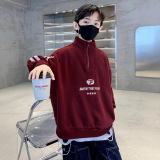 儿童装男童一体加绒卫衣款新款加厚冬季男孩中大童上衣潮，童装卫衣/绒衫，摩比熊