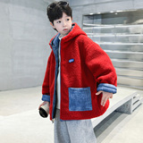 男童红色外套秋冬款新款儿童本命新年加绒冬季加厚马年拜年服，童装外套，摩比熊