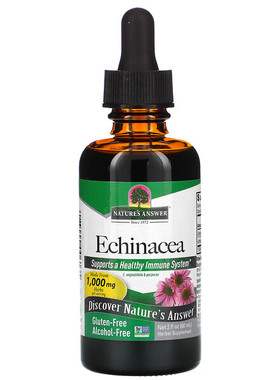 美国Nature's Answer狭叶紫锥菊根提取物液无乙醇60毫升Echinacea