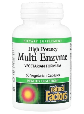 加拿大Natural Factors优效多种酶胶囊Multi Enzyme帮助消化吸收