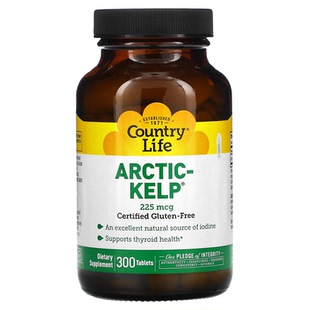 KELP ARCTIC 美国Country Life挪威海带225微克300片天然碘甲状腺