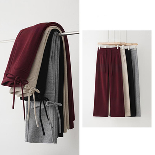 【专柜神裤】 蚕丝羊绒窄版抗皱直筒后妈裤