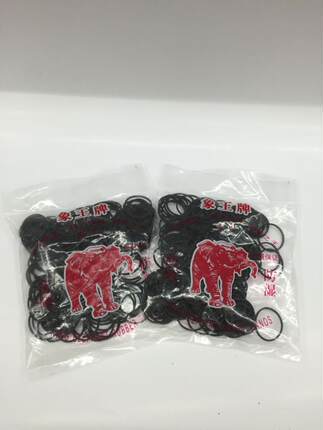 黑色盘发皮筋 晚妆皮圈 强拉不断加强韧性