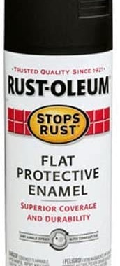 现货Rust-Oleum黑色防锈喷漆耐热耐腐蚀涂层可保护木材金属砖石