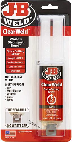 国内现货JB Weld 50112 ClearWeld 5 Minute Set Epoxy - 封面