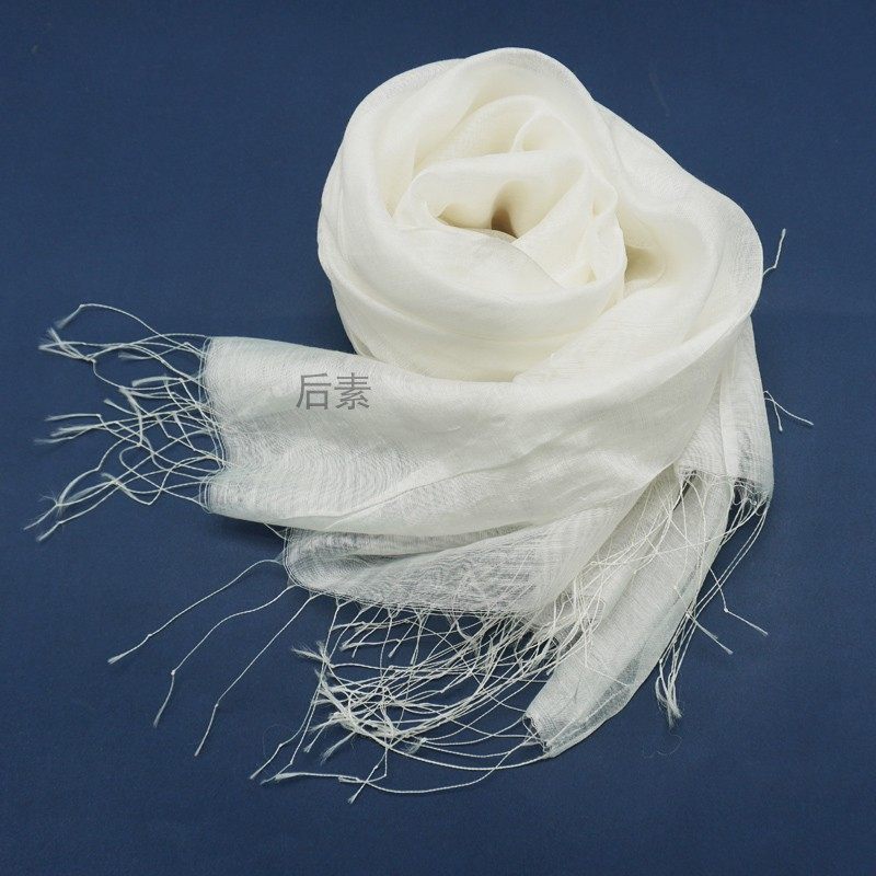 棉丝平纹多功能植物染专用围巾