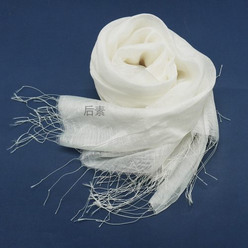 棉丝平纹多功能植物染专用围巾