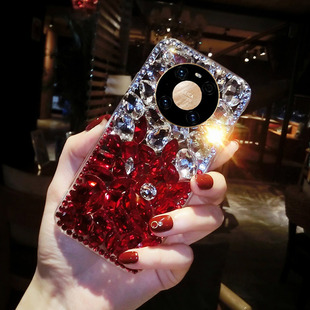 适用华为mate80pro带钻石手机壳mate70奢华网红p80女款高档13全包防摔nova14水钻p60保护套大气上档次闪钻50