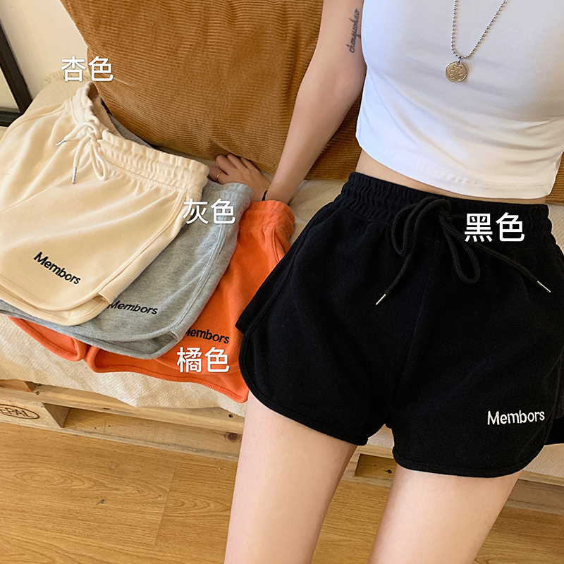 Summer fashion fish scale new loose high waist leisure wide leg sports shorts for women