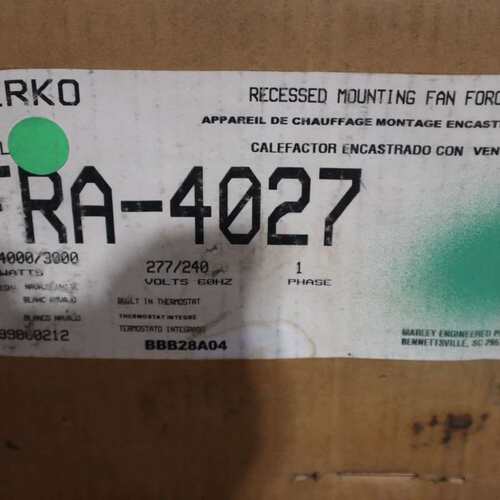 议价ERKO FRA4027 4000/3000W 277/240V WALL HTR - STOCK 1390CC