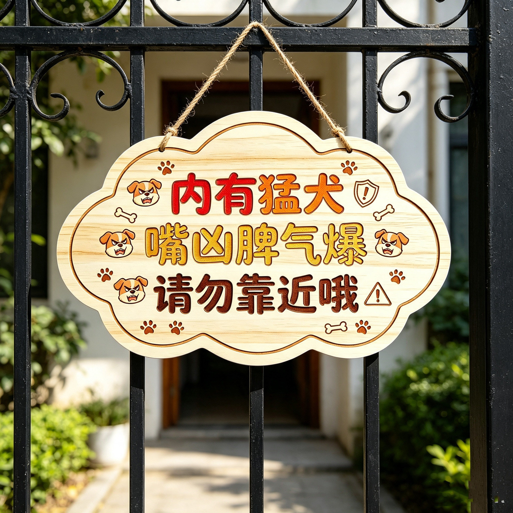 内有猛犬请勿私闯警示牌院内有狗请勿靠近告示牌私人宅院请勿打扰